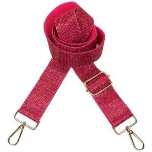 NEW MIMI WHOLESALE women's barbie rhinestone crossbody strap in pink